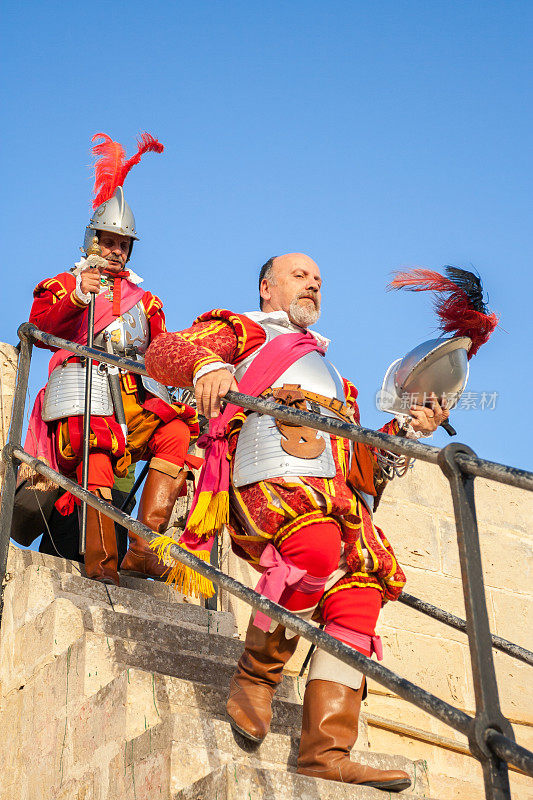 演员在Fort Saint Elmo，瓦莱塔，马耳他